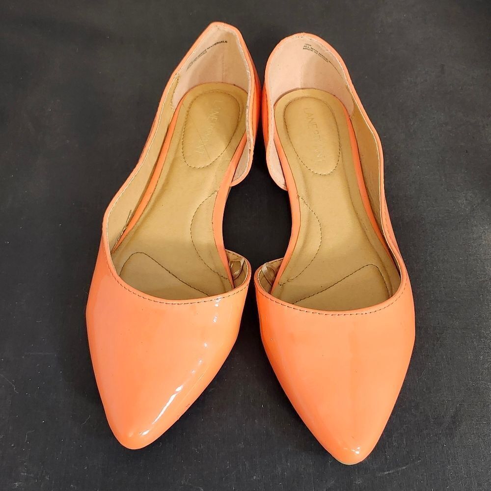 LANE BRANT D'ORSAY POINTED TOE SLIP-ON FLAT SHOE